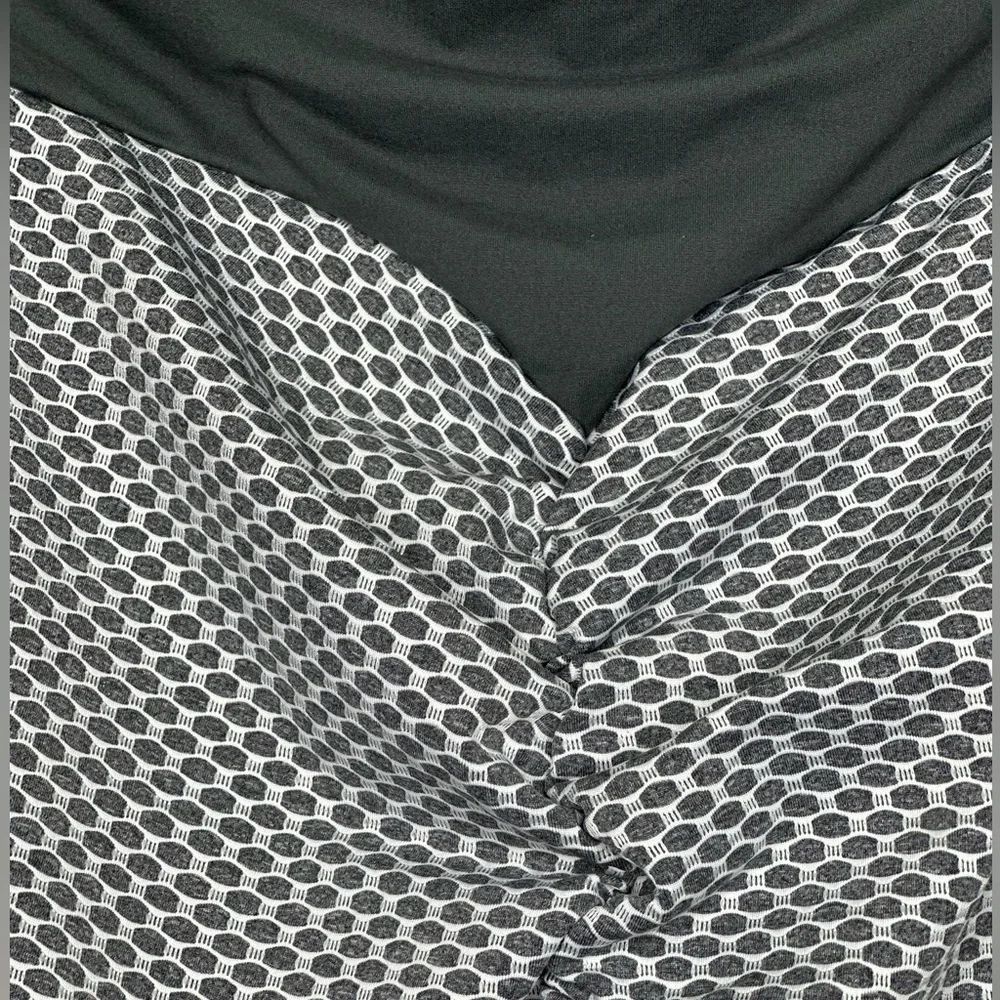 Grey High Waisted Spandex Yoga Leggings - Picture 15 of 16